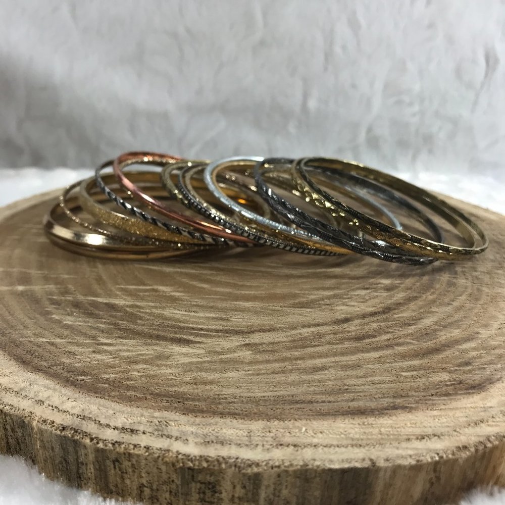 Lot of Bangle Bracelets different metal colors Mix - Picture 3 of 5